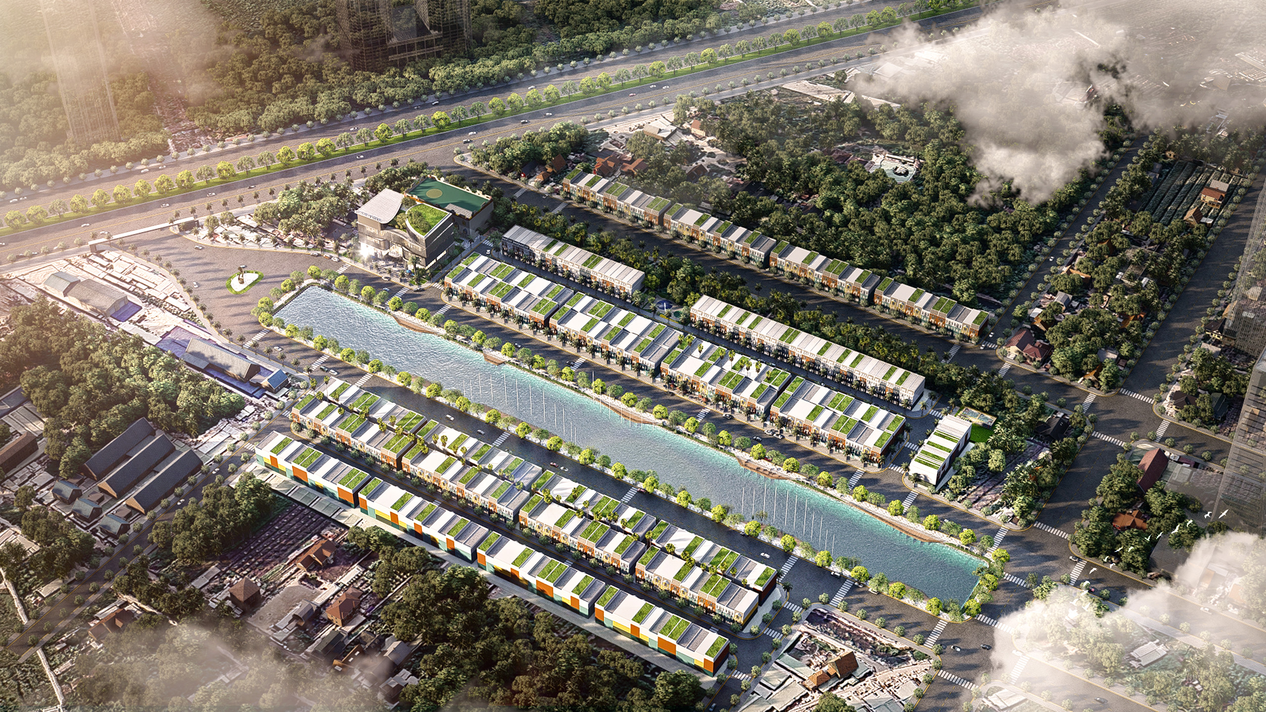 phối cảnh 3d tiện ích và sơ đồ dự án đức hòa new city an nông land